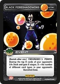 Black Foreshadowing - Panini: Heroes & Villains - Dragon Ball Z TCG card