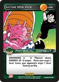 Saiyan Spin Kick - Panini: Heroes & Villains - Dragon Ball Z TCG card