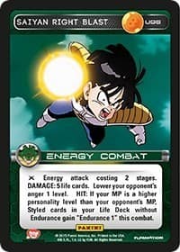 Saiyan Right Blast - Panini: Heroes & Villains - Dragon Ball Z TCG card