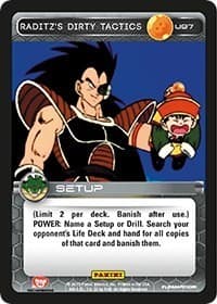 Raditz's Dirty Tactics - Panini: Heroes & Villains - Dragon Ball Z TCG card