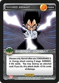 Focused Assault - Panini: Heroes & Villains - Dragon Ball Z TCG card