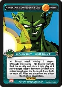 Namekian Confident Burst - Panini: Heroes & Villains - Dragon Ball Z TCG card