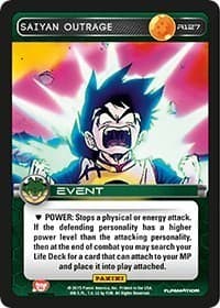 Saiyan Outrage - Panini: Heroes & Villains - Dragon Ball Z TCG card