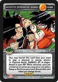 Raditz's Offensive Guard - Panini: Heroes & Villains - Dragon Ball Z TCG card
