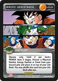 Heroic Assistance - Panini: Heroes & Villains - Dragon Ball Z TCG card