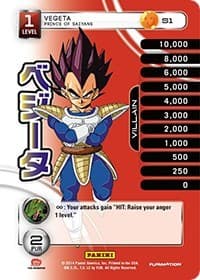 Vegeta - Prince of Saiyans (Rainbow Parallel Foil) - Panini: Set 1 - Dragon Ball Z TCG card