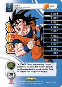 Goku - Protector of Earth (High Tech Foil) - Panini: Set 1 - Dragon Ball Z TCG card