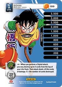 Gohan - Resilient Child (Rainbow Parallel Foil) - Panini: Set 1 - Dragon Ball Z TCG card