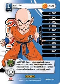 Krillin - Ready (Rainbow Parallel Foil) - Panini: Set 1 - Dragon Ball Z TCG card