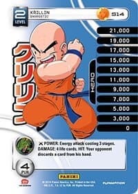 Krillin - Energetic (High Tech Foil) - Panini: Set 1 - Dragon Ball Z TCG card