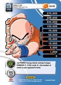 Krillin - Ready for Battle (Rainbow Parallel Foil) - Panini: Set 1 - Dragon Ball Z TCG card