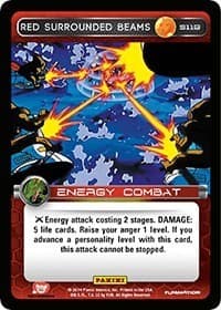 Red Surrounded Beams - Panini: Set 1 - Dragon Ball Z TCG card