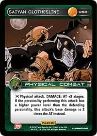 Saiyan Clothesline - Panini: Set 1 - Dragon Ball Z TCG card