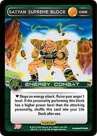 Saiyan Supreme Block - Panini: Set 1 - Dragon Ball Z TCG card