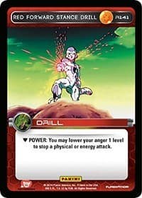 Red Forward Stance Drill - Panini: Set 1 - Dragon Ball Z TCG card