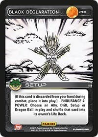 Black Declaration (Heroes & Villains) - Panini Promo Cards - Dragon Ball Z TCG card