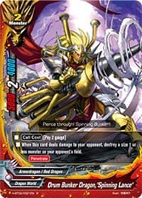 Drum Bunker Dragon, "Spinning Lance" - Galaxy Burst - Future Card BuddyFight card