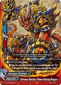 Crimson Battler, Power Stamp Dragon - Galaxy Burst - Future Card BuddyFight card
