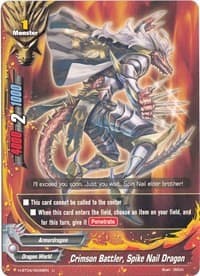 Crimson Battler, Spike Nail Dragon - Mikado Evolution - Future Card BuddyFight card