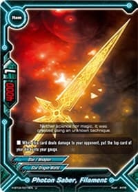 Photon Saber, Filament - Galaxy Burst - Future Card BuddyFight card
