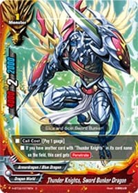 Thunder Knights, Sword Bunker Dragon - Galaxy Burst - Future Card BuddyFight card
