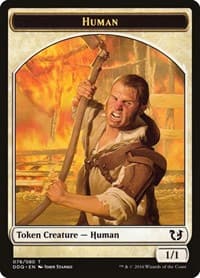 Human Token - Duel Decks: Blessed vs. Cursed - Magic: The Gathering card