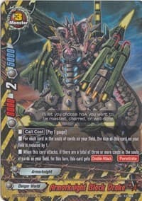 Armorknight Black Drake "A" - Terror of the Inverse Omni Lords - Future Card BuddyFight card