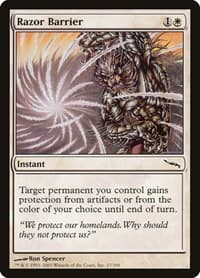 Razor Barrier - Mirrodin - Magic: The Gathering card