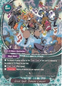 Great Spell, Demon's Concert - Terror of the Inverse Omni Lords - Future Card BuddyFight card