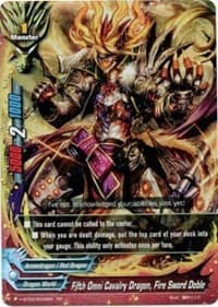 Fifth Omni Cavalry Dragon, Fire Sword Doble - Assault of the Omni Lords - Future Card BuddyFight card