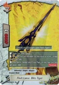 Flash Lance, Blitz Tiger - Assault of the Omni Lords - Future Card BuddyFight card