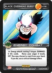 Black Overhead Burst - Panini: Heroes & Villains - Dragon Ball Z TCG card