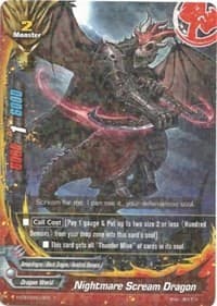 Nightmare Scream Dragon - Lord of Hundred Thunders - Future Card BuddyFight card