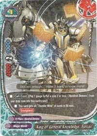 King of General Knowledge, Furcas - Lord of Hundred Thunders - Future Card BuddyFight card