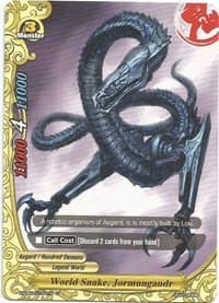 World Snake, Jormungandr - Lord of Hundred Thunders - Future Card BuddyFight card
