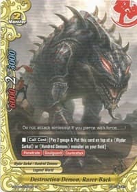 Destruction Demon, Razer Back - Lord of Hundred Thunders - Future Card BuddyFight card