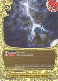 Hundred Demons Sorcery, Nemesis Thunder - Lord of Hundred Thunders - Future Card BuddyFight card