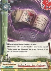 Hundred Demons' Tome of Judgement - Trial Deck: Malicious Demons - Future Card BuddyFight card