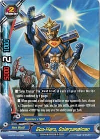Eco-Hero, Solarpanelman - Trial Deck: Radiant Force - Future Card BuddyFight card