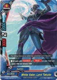 White Valor, Lord Takuto - Miracle Impack! - Future Card BuddyFight card