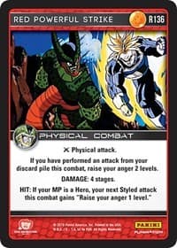 Red Powerful Strike - Panini: Perfection - Dragon Ball Z TCG card