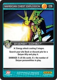 Namekian Chest Explosion - Panini: Perfection - Dragon Ball Z TCG card