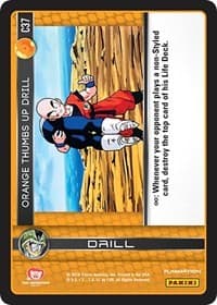 Orange Thumbs Up Drill - Panini: Perfection - Dragon Ball Z TCG card