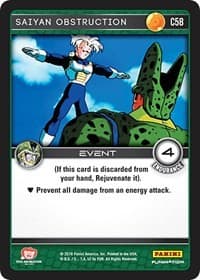 Saiyan Obstruction - Panini: Perfection - Dragon Ball Z TCG card