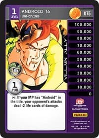 Android 16 - Unmoving - Panini: Perfection - Dragon Ball Z TCG card