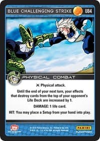 Blue Challenging Strike - Panini: Perfection - Dragon Ball Z TCG card
