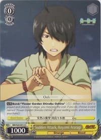 Sudden Attack, Koyomi Araragi - NISEMONOGATARI - Weiss Schwarz card