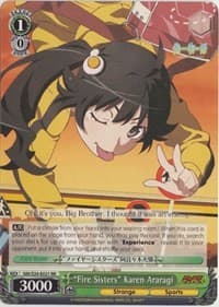 "Fire Sisters" Karen Araragi - NISEMONOGATARI - Weiss Schwarz card