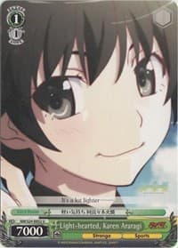 Light-hearted, Karen Araragi - NISEMONOGATARI - Weiss Schwarz card