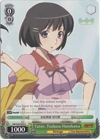 Tutor, Tsubasa Hanekawa - NISEMONOGATARI - Weiss Schwarz card